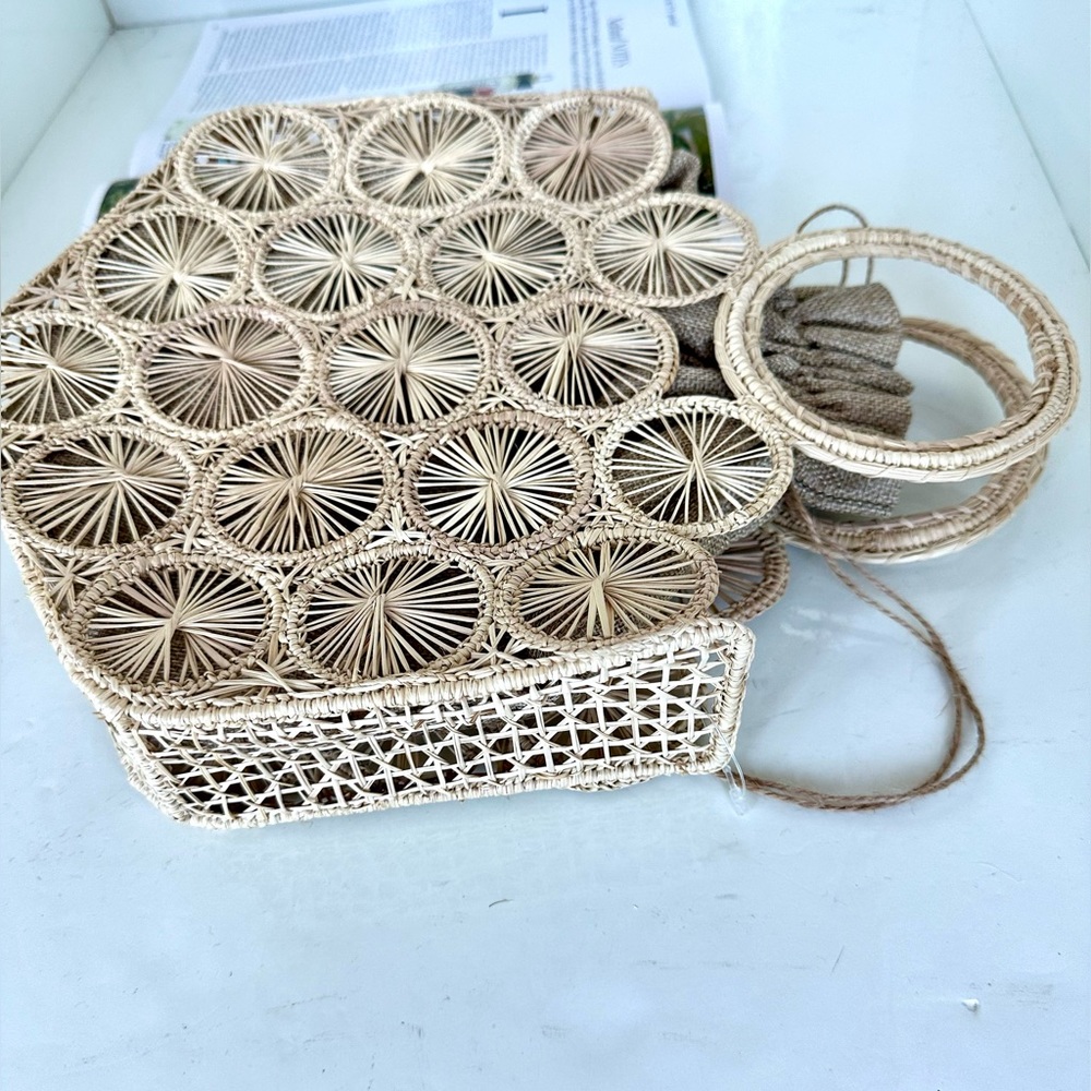 🔥HOST PICK 🔥Ratan Handbag with Linen bag liner “New” - Picture 4 of 7